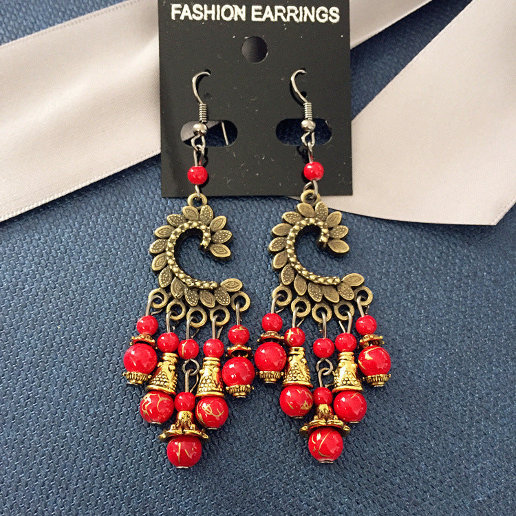 Wholesale Vintage Tassels Alloy Earrings